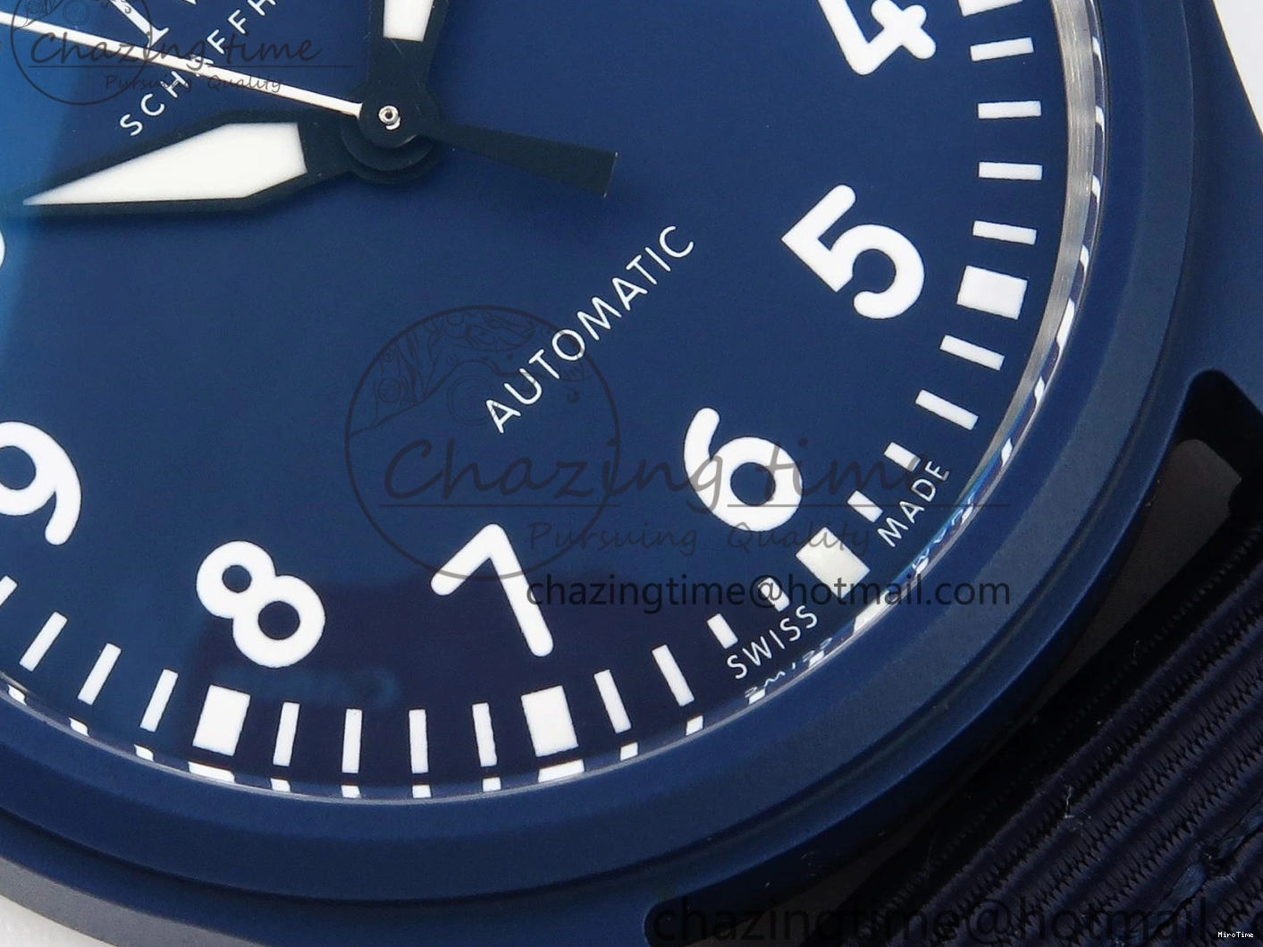 MIROTIME 0206 Original Pilot’s Watch Laureus Blue Ceramic IW328101 ZF 1:1 Best Edition on Blue Nylon Strap A 7027